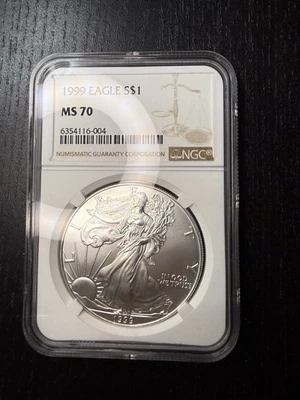 American Silver Eagle 1999 NGC MS-70 Foto 1 de 4