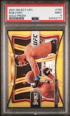 2021 Panini Select UFC Rob Font Premier Level Gold Prizm /10 - PSA 9 (Pop 1) - Image 1 of 2