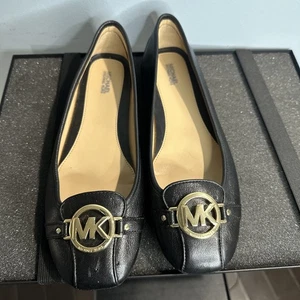 Michael Kors Ballerinas Größe 10 Damen schwarz Leder " - Bild 1 von 10