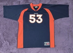 Camiseta deportiva de fútbol americano Bill Romanowski vintage de principios de los 90 con logotipo de los Denver Broncos L - Imagen 1 de 9