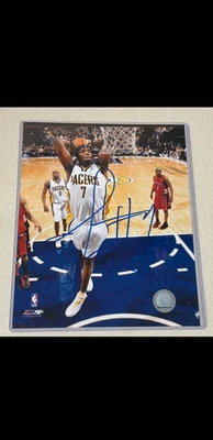Jermaine O'Neal Indiana Pacers Autographed Basketball 8x10 Photo W/COA - Image 1 of 3
