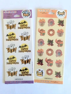 Vintage Hallmark Stickeroni 2 Packungen Halloween & Thanksgiving/Herbst versiegelt  - Bild 1 von 6