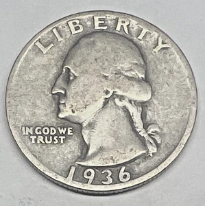 Silberviertel Washington 1936 D - Bild 1 von 2