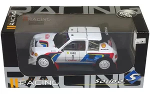 1/18 Scale Peugeot 205 T16 Rally 1986 Miniature Car White/Blue/Red - Picture 1 of 1