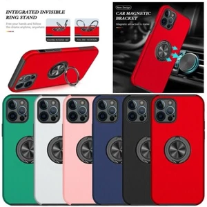 For iPhone 16 Pro Max 15 14 13 12 11 Rugged Ring Stand Case + Screen Protector - Picture 1 of 59