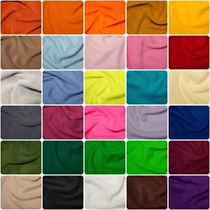 Polar Fleece Soft Anti Pill Quality Fabric in 34 Fashion Colours 150cm Wide. - Picture 1 of 32