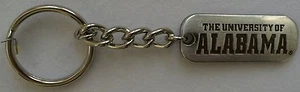 Alabama Crimson Tide NCAA College Football Silver Dog Tag Key Chain Free Ship - Picture 1 of 1
