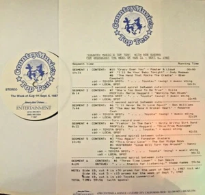 RADIOSENDUNG: COUNTRY TOP 10 8/31/87 MERLE HAGGARD PROFIL; FOSTER/LLOYD, EXIL - Bild 1 von 1