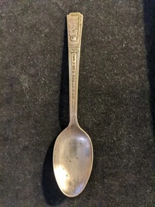 1939 New York Worlds Fair Theme Building Maritime Bldg silver pl Souvenir Spoon - Bild 1 von 5