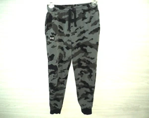 Under Armour Track Pants Coldgear Loose Boys Size Youth M Gray, Black Camo - Picture 1 of 4