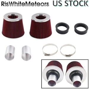 Dual Cone Filters Cold Air Intake Kit For BMW N54 135i 335i 335xi 535i 535xi 3.0 - Picture 1 of 9