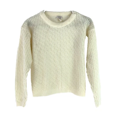 Suéter Acrílico Vintage Años 70 Rafferty Geométrico Mod Crew Para Mujer Pequeño Foto 1 de 4