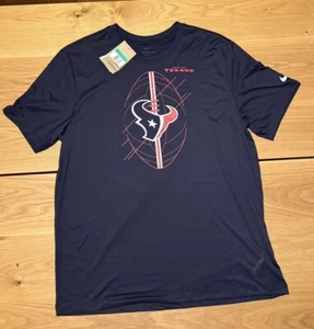 Nike Men's Houston Texans Dri-Fit Shirt Navy Size XL - New - Picture 1 of 4