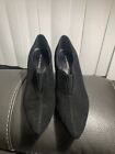 Studio Works Venus Black Suede Leather Shoes Booties Heels Size 8-1/2 Women?S