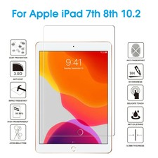 9H Tempered Glass Screen Protector for Apple iPad 7th 8th Gen 10.2" 2019 2020