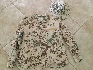 German Bundeswehr Tropentarn fleck desert camo Jacket GR5 & boonie hat 60 - Picture 1 of 5