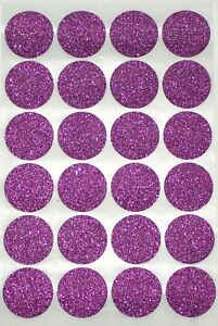 Glitter Stickers Circle Dots 1 Inch Sparkly Labels Envelope Seals 25mm