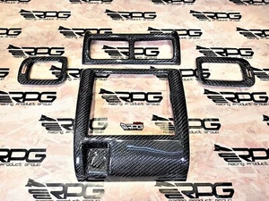 RPG Carbon Dash Radio Air Vent Trim Cover for 97-01 Subaru Impreza WRX STI GC8 - Picture 1 of 11
