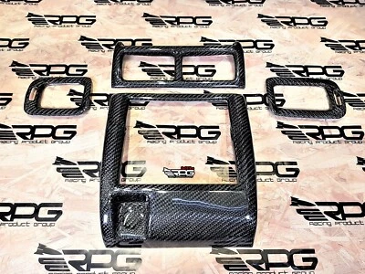 RPG Carbon Dash Radio Air Vent Trim Cover for 97-01 Subaru Impreza WRX STI GC8 - Image 1 of 4