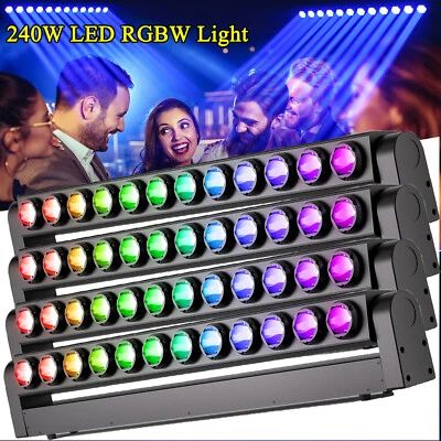 240W 12LED RGBW Wall Wash Light Strobe DMX Stage Disco Party Lighting Effect - Image 1 of 4