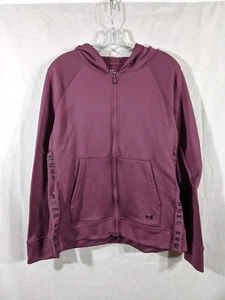 Under Armour Sweatshirt Womens Large Maroon Hoodie UA Tech Terry Zip 1344487 - Picture 1 of 7