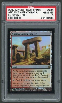 2007 MTG Magic the Gathering Card Lorwyn #266 Ancient Amphitheater Foil PSA 10 - Image 1 of 2