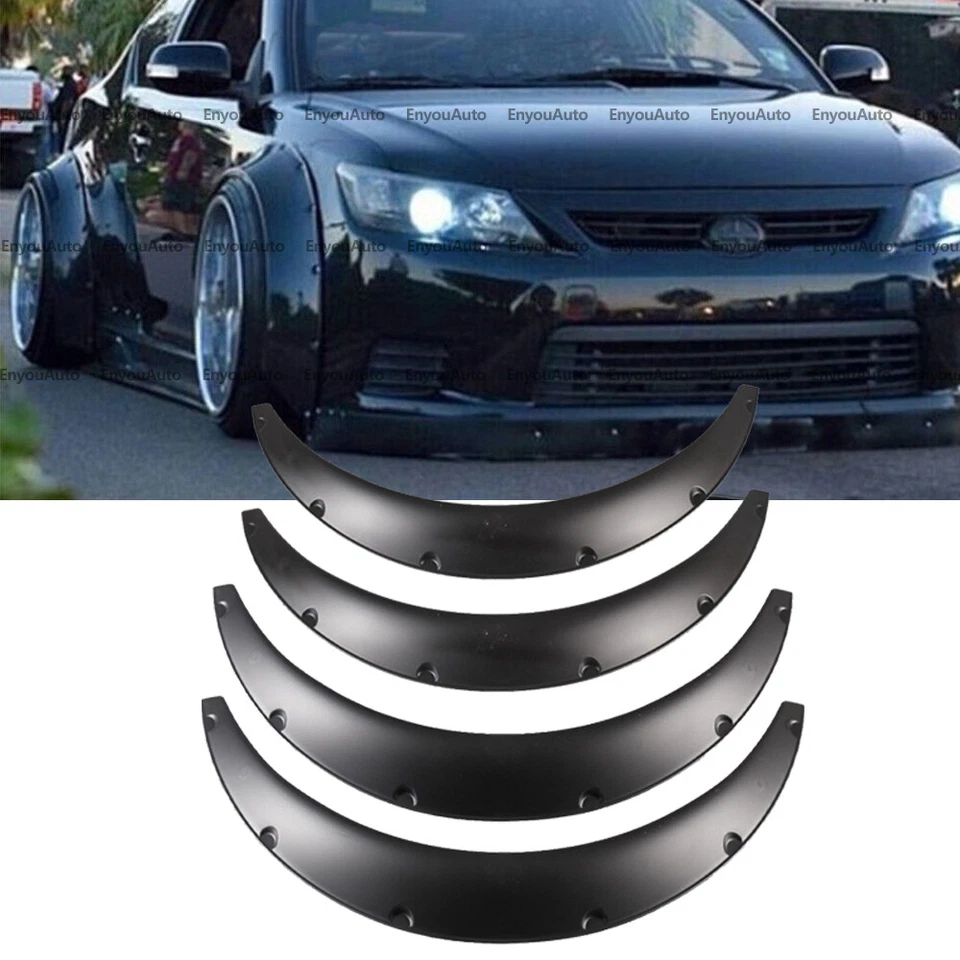 Universal Fender Flares Wheel Arches Wide Body Kit 4X 35" For Scion FR-S Foto 1 de 4