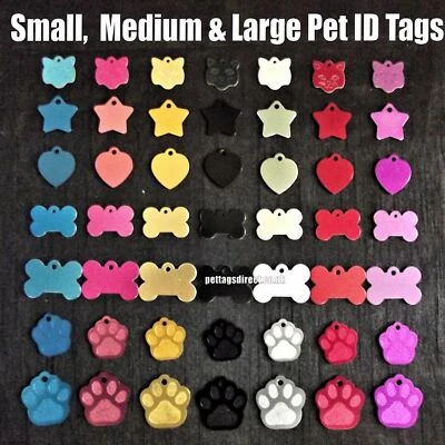 DOG & CAT Pet Id Tags 6 for £15.99 Name Discs 7 Colours Cheapest & DEEP ENGRAVED - Image 1 of 4
