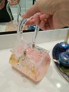 RARE!! Lucite Handbag Purse 1950s style Poodle Pink by Deluree - Picture 1 of 12