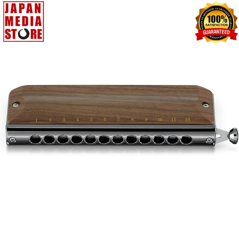 SUZUKI G-48W Gregoire Maret Wooden cover 12 holes 48 sounds Chromatic Harmonica - Image 1 of 4
