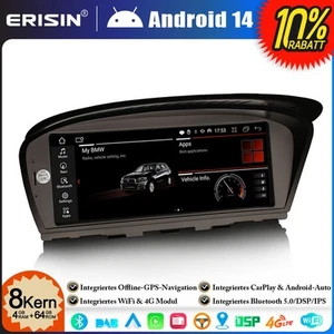 8.8” Android 14 Car Stereo Radio BMW 3er E90 E91 E92 E93 5er E60 E61 E63 E64 CCC - Picture 1 of 24