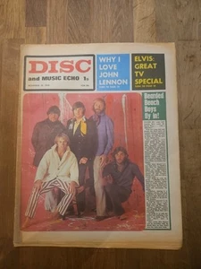Disc and Music Echo November 30th 1968 The Beach Boys Cover - Imagen 1 de 5