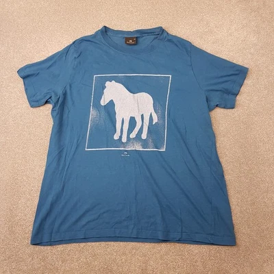 Camiseta Paul Smith Para Hombres 2XL XXL Azul Cebra Informal Mod Scooter Liam Terrace Foto 1 de 4