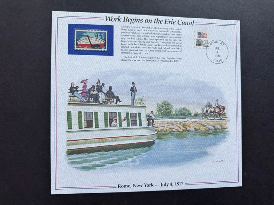 1980s US History Event Panel(138) +Work Begins on the Erie Canal #1325 +360-Mile - Image 1 of 1