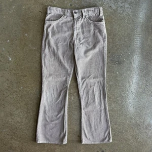 Pantalones De Colección Años 70 Levi's 646 Durawale Pana Campana Parte Inferior Garra Cremallera Marrón 33x32 - Imagen 1 de 11