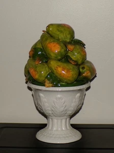 Vintage European Country Italian Ceramic Pear Topiary Centerpiece Sculpture - Picture 1 of 12