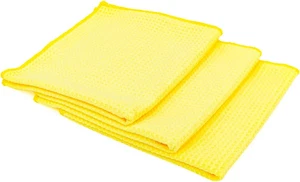 - Standard Waffelmuster Mikrofaser Handtücher (3er Pack) Details, Fenster, Glas und - Bild 1 von 12
