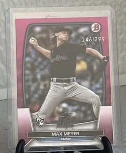 MAX MEYER 2023 Bowman Paper Prospects PINK FUCHSIA PARALLEL #/299 Rookie RC - Picture 1 of 2