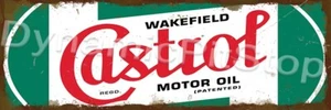 Castrol Motor Oil Rustic Tin Metal Sign Man cave Garage Workshop Australian made - Picture 1 of 1