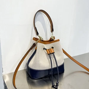 Borsa a mano donna in pelle PU grande capacità cordino a tracolla borsa a secchio casual - Foto 1 di 8