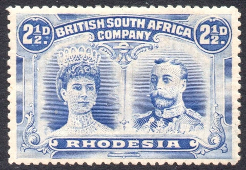 Rhodesia 1910-13 2½d ultramarine, Double Head, SG.131, mint, cat. £38 Cover
