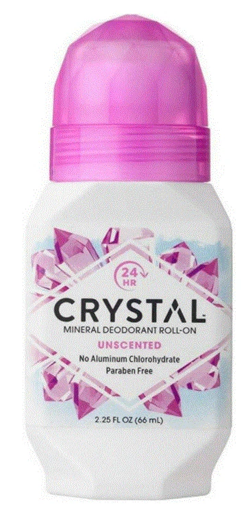 CRYSTAL Mineral Deodorant Roll-On Unscented Body Deodorant, 24Hr Odor Protection - Image 1 of 1
