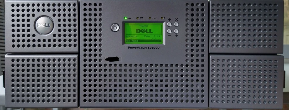 Dell PowerVault TL4000 48 Slot dual PSU Tape Library 2 x LTO 6 HH FC tape drives - Image 1 of 4