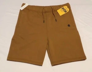 Carhartt Men's Midweight Fleece Shorts Pockets Relaxed Fit Brown Large - Picture 1 of 4