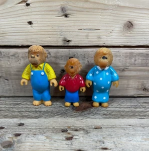 3x Berenstain Bären Mama, Papa, Bruder Jungtier Figur 1986 Fuzzy McDonalds Mahlzeit Spielzeug - Bild 1 von 19