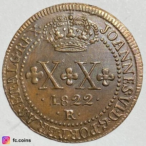BRAZIL - XX Reis 1822 R AU/MS (Rio de Janeiro) - Copper Coin - @fc.coins - Picture 1 of 2