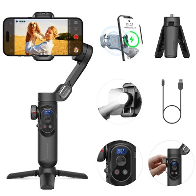AOCHUAN Smart X Pro Smartphone Gimbal Stabilizer Wireless Charging iPhone Gimbal - Image 1 of 4
