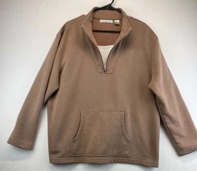 Pullover Hastings & Smith 1/4 Cremallera - Mujer Talla 2XL - Marrón Cuello Simulado (2020) Foto 1 de 4