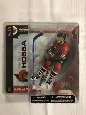 Marian Hossa Series 5 Variant Chase Away Red Jersey NHL Senators McFarlane NIB Cover