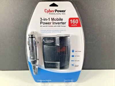 Nuevo de Lote Antiguo Inversor de Energía Móvil CyberPower 3 en 1 Modelo #COS160SU-DC  Foto 1 de 4